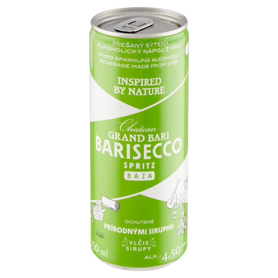 Chateau GRAND BARI Barisecco Spritz Baza miešaný sýtený alkoholický nápoj z vína 250 ml