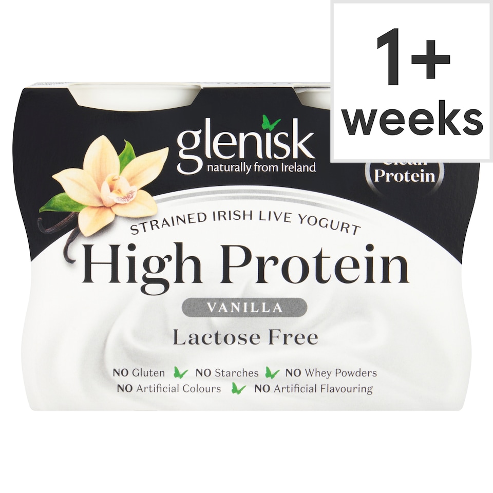Glenisk Vanilla 0% Fat Greek Protein Yoghurt 4 Pack