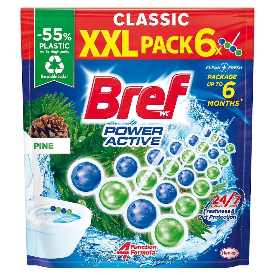 Bref Power Active Pine Toilet Block 6 x 50 g (300 g)