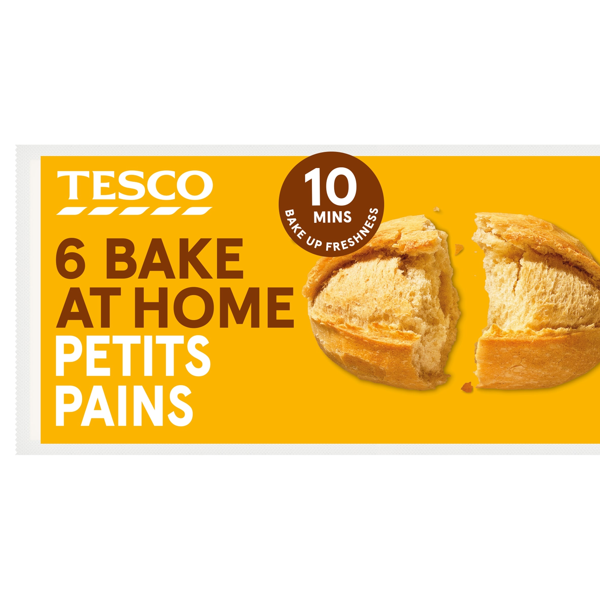 Tesco Bake at Home Part Baked Mini White Rolls 6 Pack