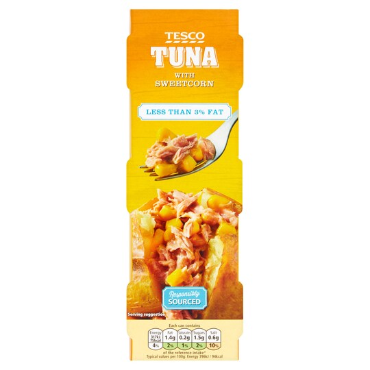 Tesco Low Fat Tuna Sweet Corn 3X80g Tesco Groceries