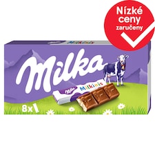 Milka Milkinis Milk Chocolate Bars with Milk Filling 8 pcs 87.5g
