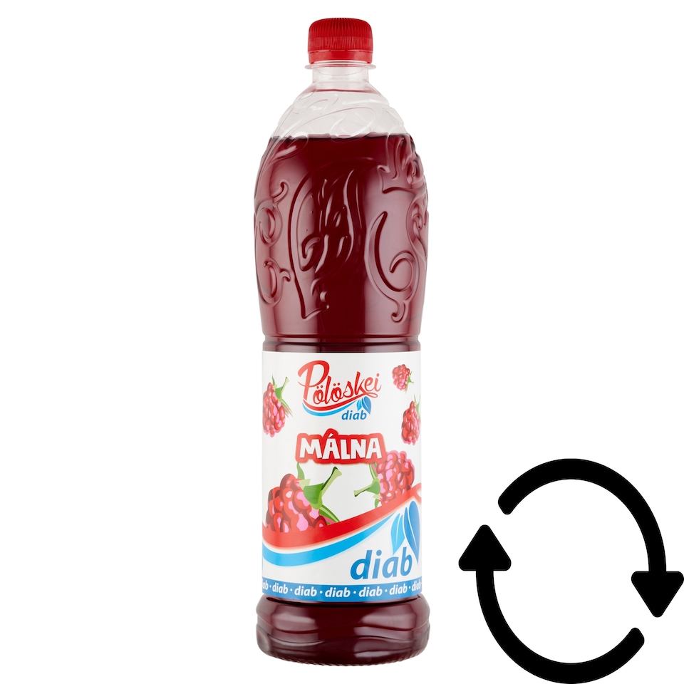 Pölöskei Diab málna ízű szörp édesítőszerekkel 1 l