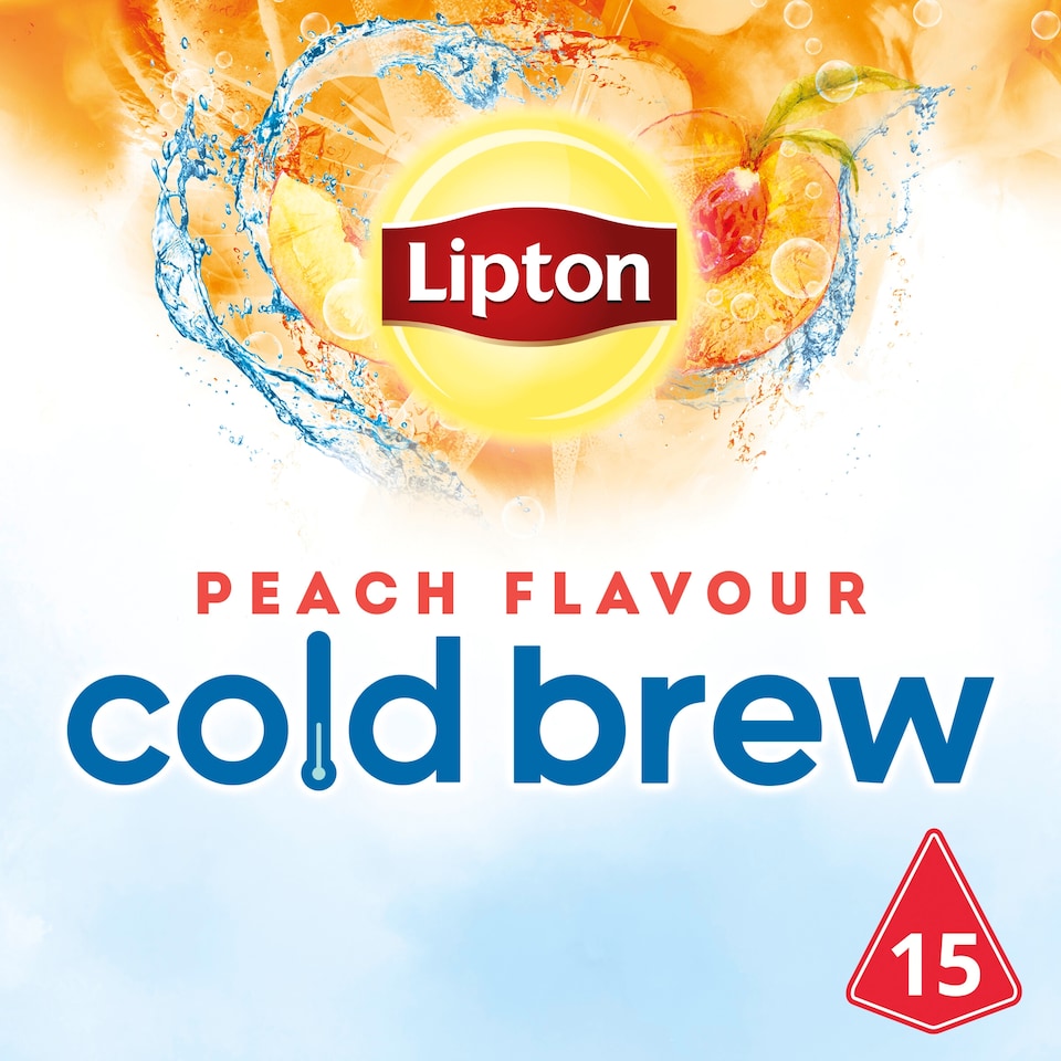 image 1 of Lipton Cold Brew Peach Flavour 15 Teabags 37.5G