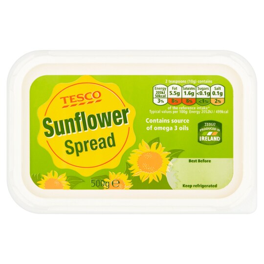 Tesco Sunflower Spread 500G Tesco Groceries