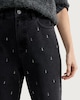 image 2 of F&F Diamanté Embellished Wide Leg Jeans in Black