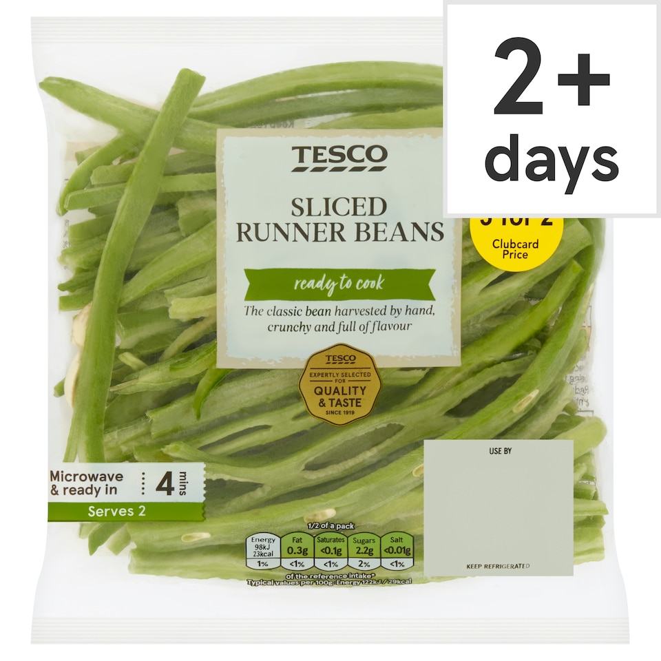 image 1 of Tesco Traditional Sliced Runner Beans 160G