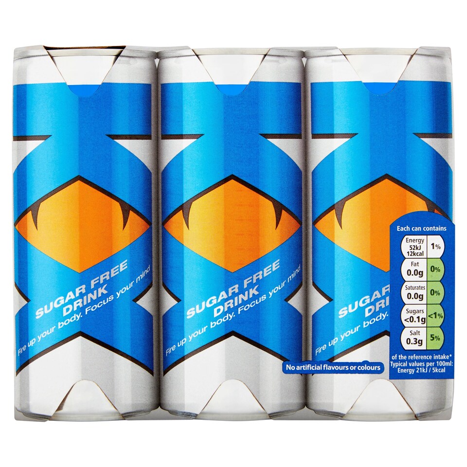 Kx Sugar Free Energy Drink 6X250ml