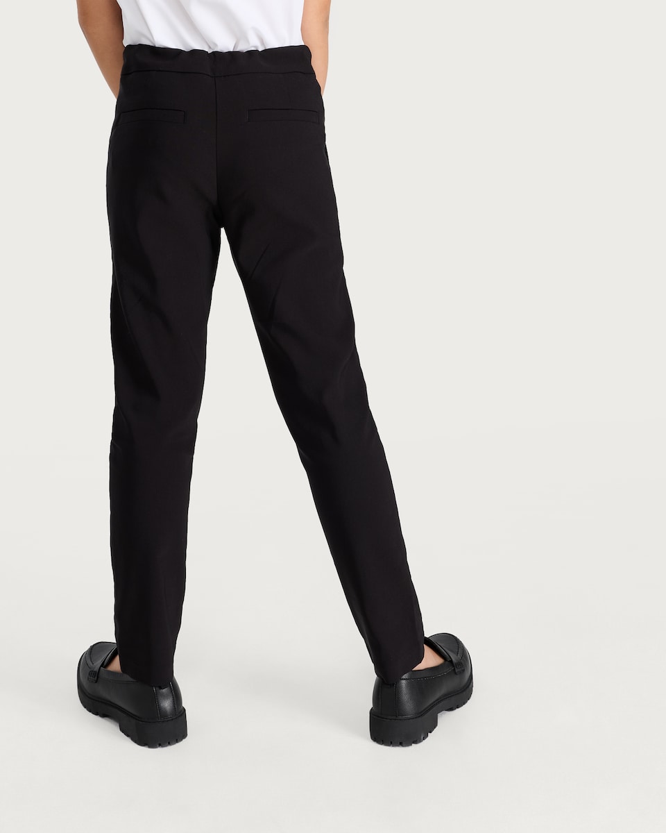 image 1 of F&F School Girls Skinny Fit Trousers in Black