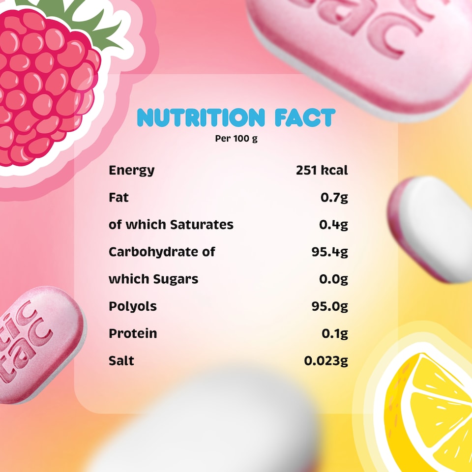image 1 of Tic Tac Two Raspberry & Lemon 38.5g