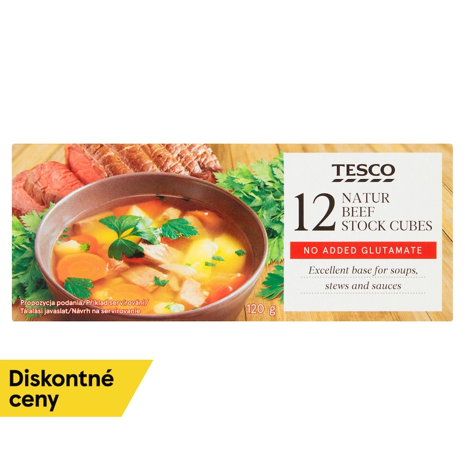 Tesco Natur Beef Stock Cubes 12 x 10 g