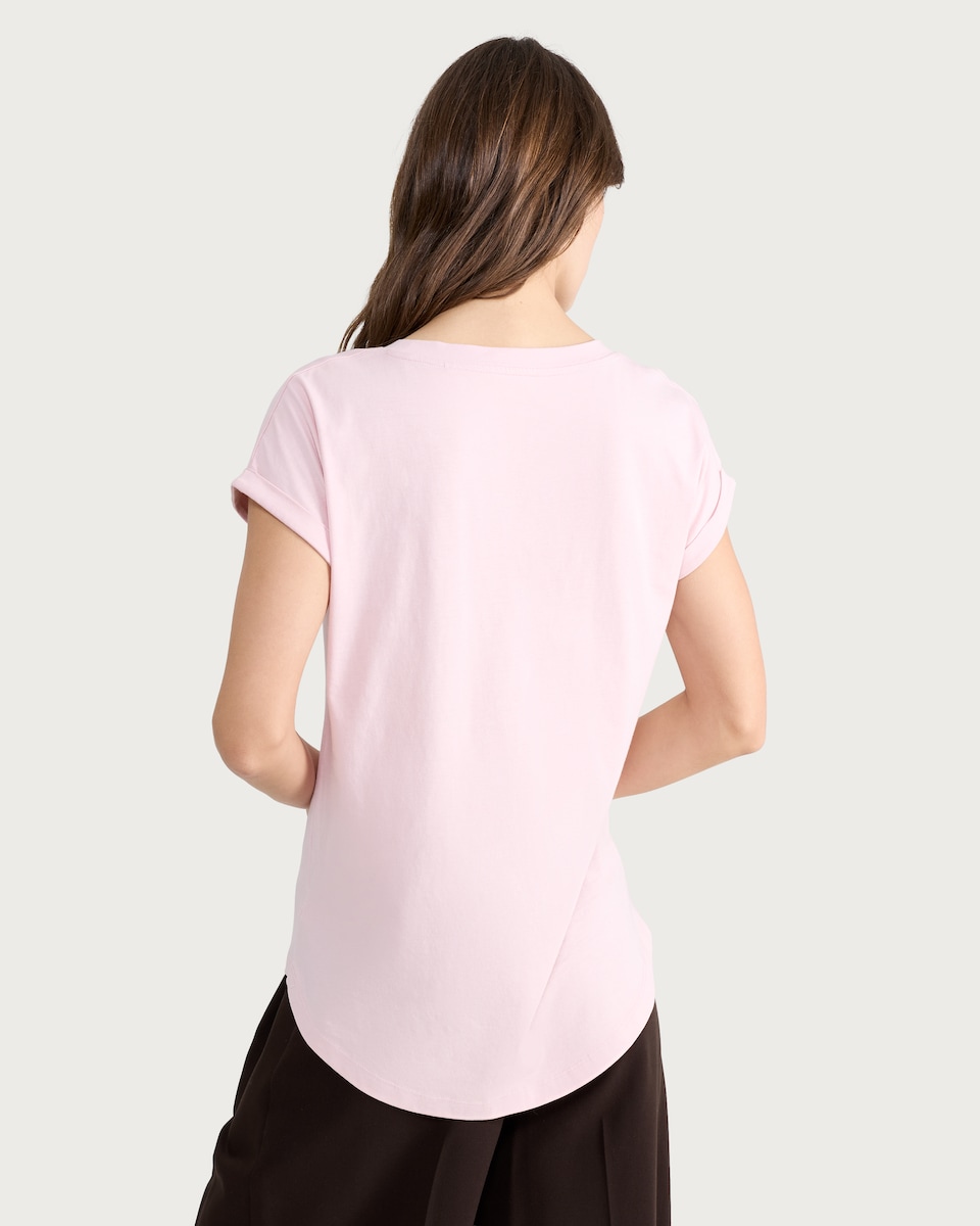 image 1 of F&F Pure Cotton Short Sleeved T-Shirt in Pink