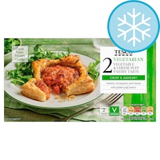 Tesco Vegetarian Vegetable & Cheese Puff Pastry Tarts 220g