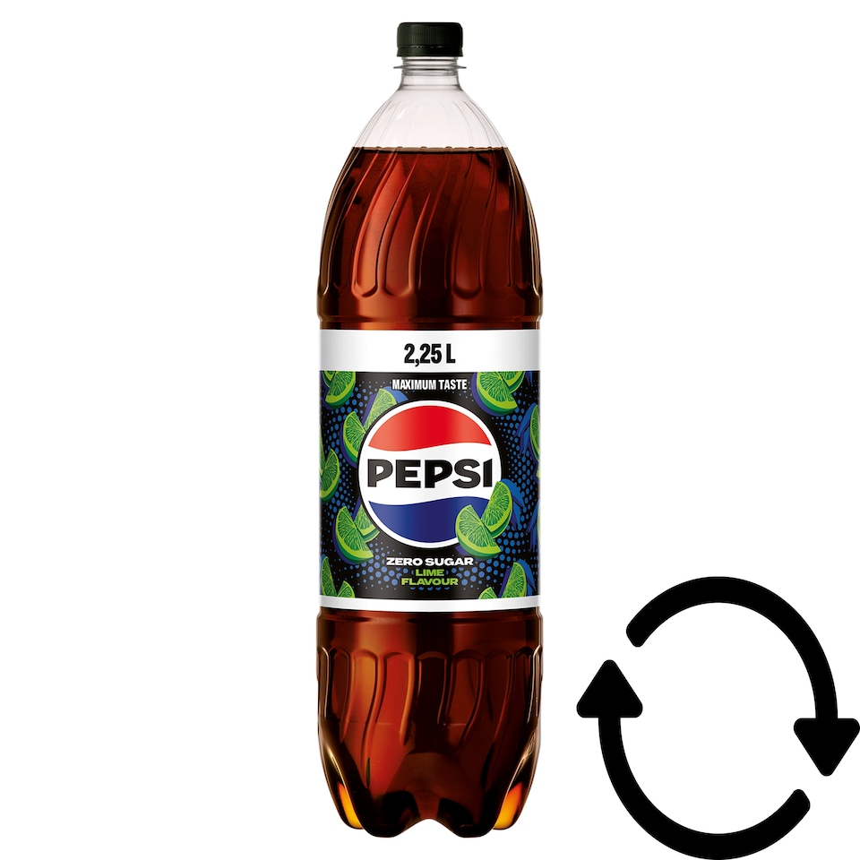 Pepsi Zero colaízű energiamentes szénsavas üdítőital édesítőszerekkel lime ízesítéssel 2,25 l