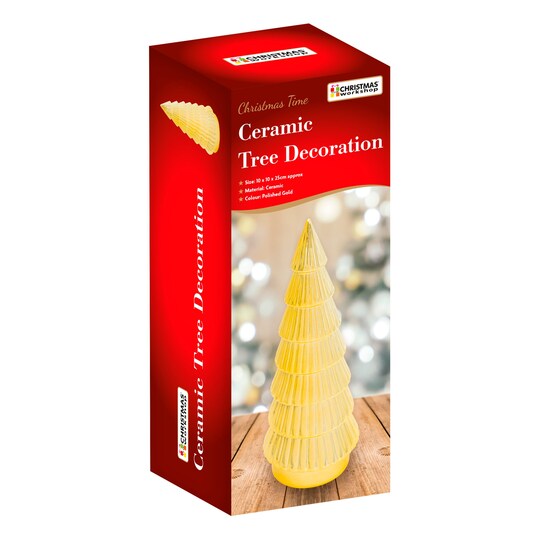 Christmas Gold Ceramic Tree Room Decoration Tesco Groceries