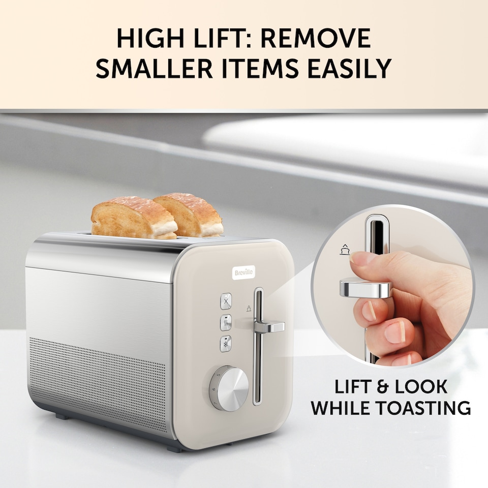 image 1 of Breville High Gloss 2 Slice Toaster Cream