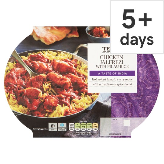 Tesco Chicken Jalfrezi & Pilau Rice 400G Tesco Groceries