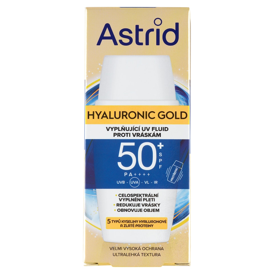 image 1 of Astrid Hyaluronic Gold Filling UV Anti-Wrinkle Fluid SPF 50+ 50 ml