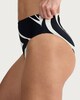 image 1 of F&F Abstract Print High Waisted Bikini Bottoms in Multi Black White