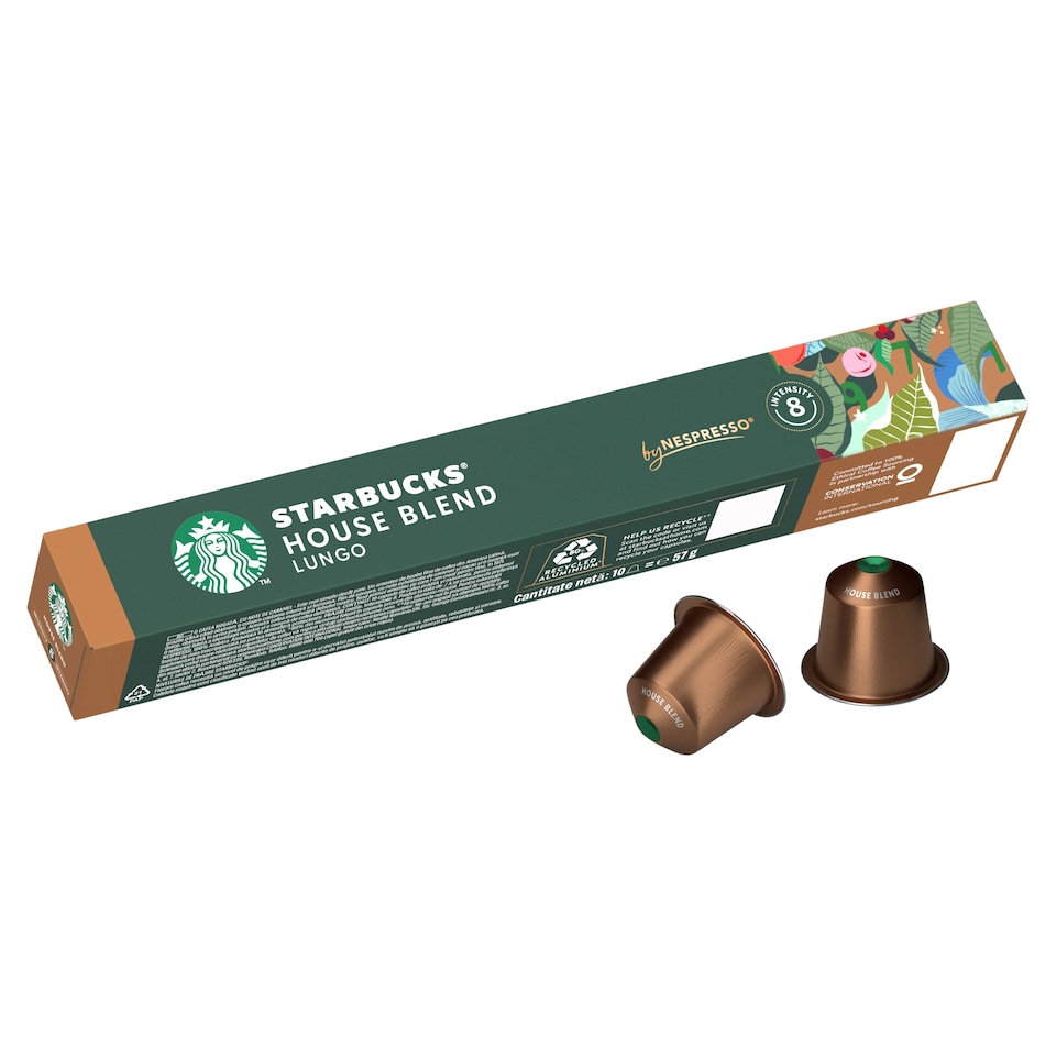 image 1 of Starbucks by Nespresso House Blend Lungo Coffee Pods x10 57g