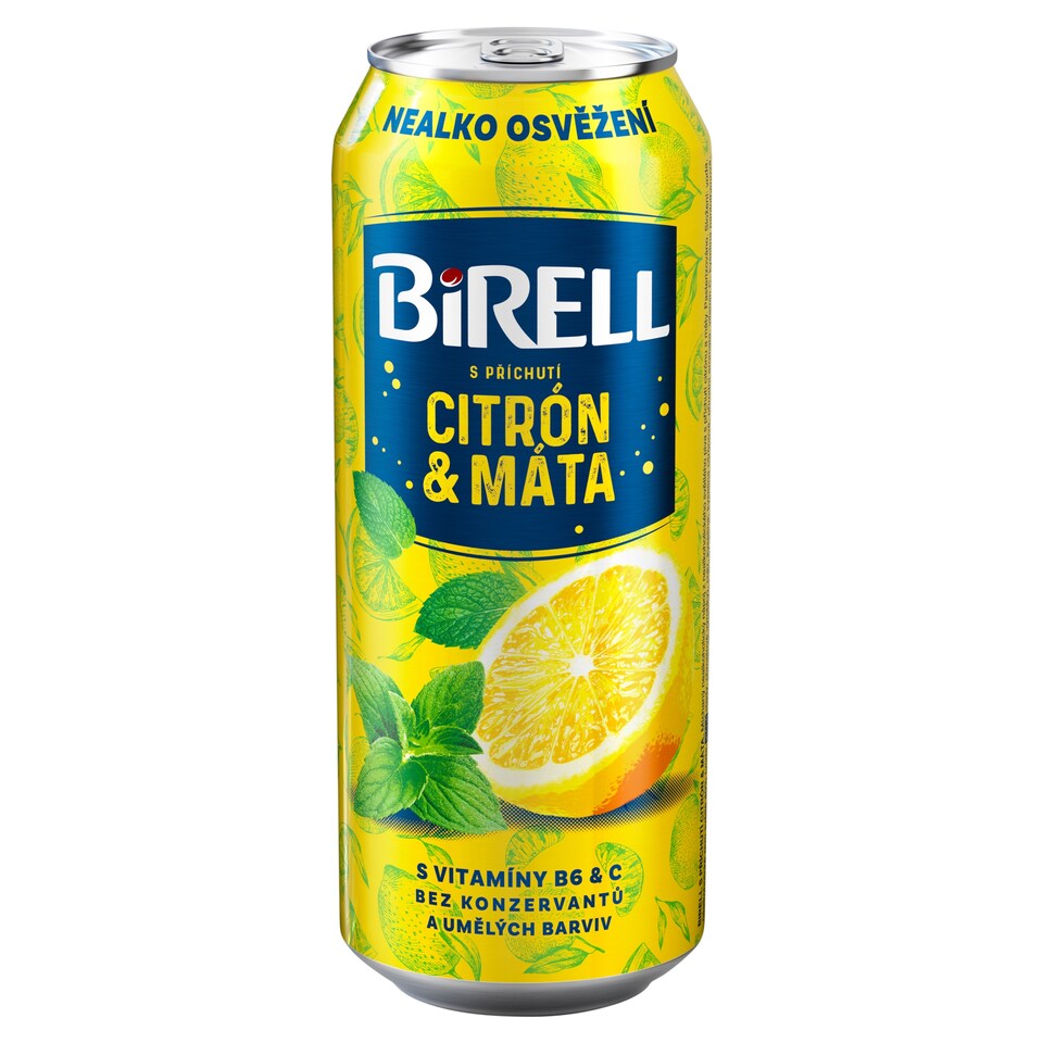 Birell S příchutí citrón & máta 0,5l