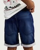 image 3 of F&F Boys Cotton Rich Denim Shorts in Navy