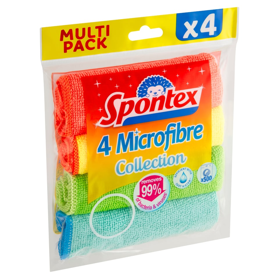 image 1 of Spontex Microfibre Cloths 4 pcs