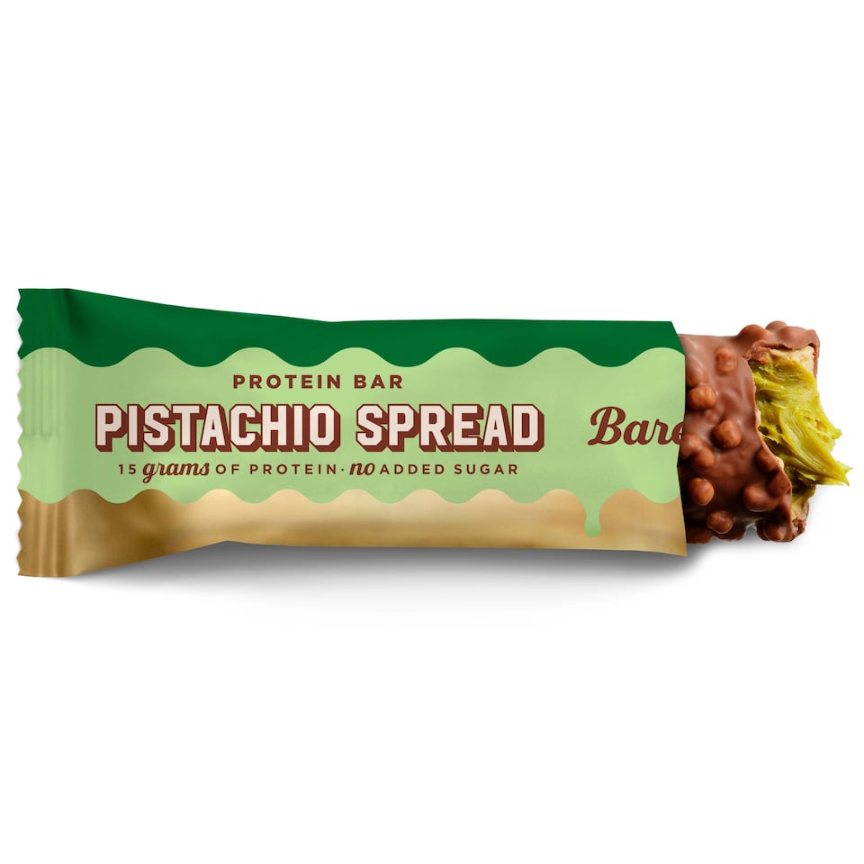 image 1 of Barebells Pistachio Spread Protein Bar 45g Clip strip