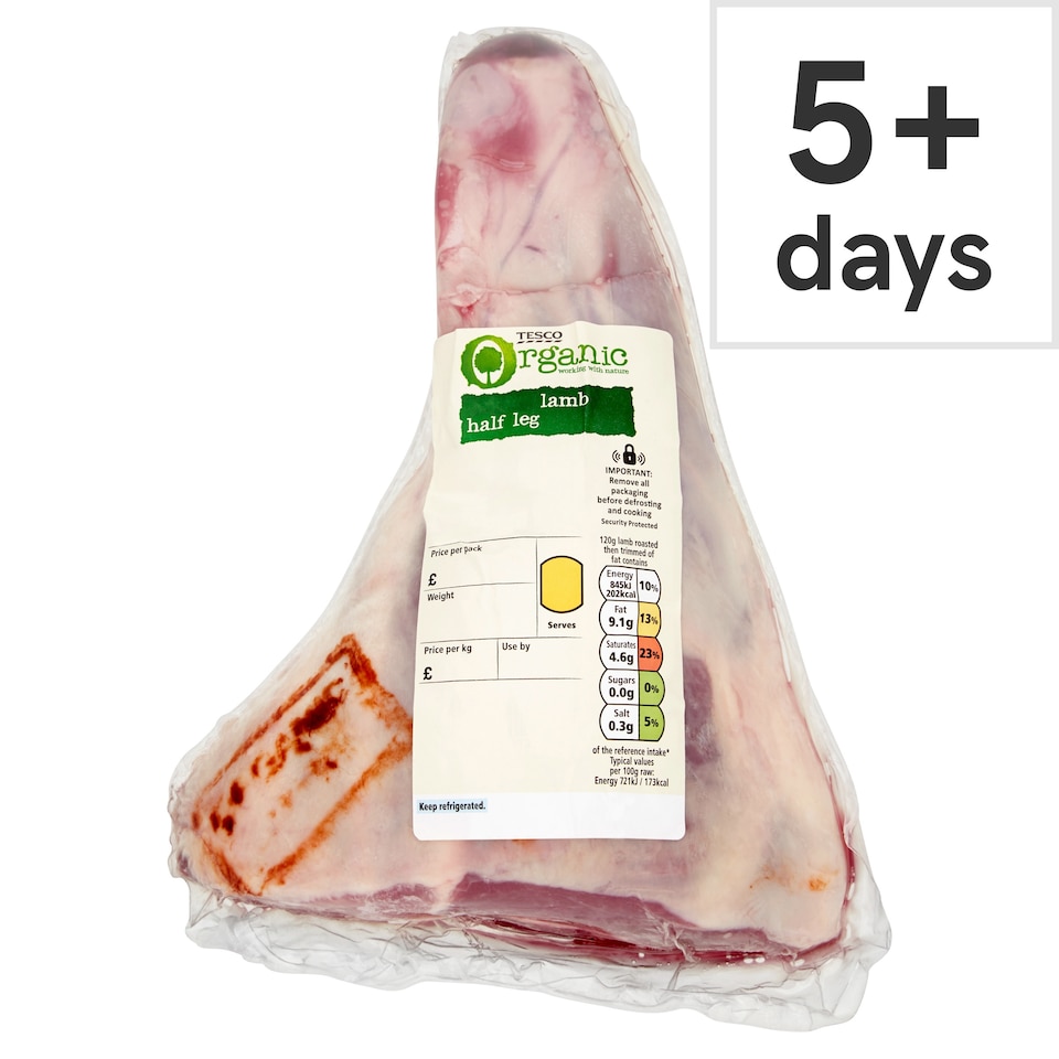 image 1 of Tesco Organic British Lamb Half Leg Joint