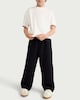 image 2 of F&F Boys Cotton Rich Wide Leg Joggers in Black