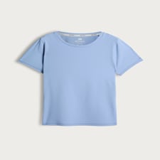F&F Active Short Sleeve Cropped T-Shirt in Blue