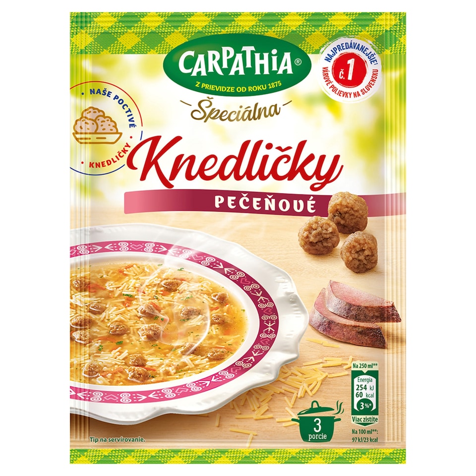 CARPATHIA ŠPECIÁLNA polievka s pečeňovými knedličkami vrecko 50 g