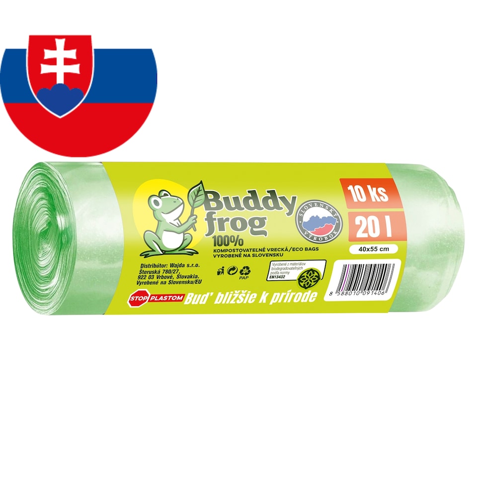 Buddy Frog 100% kompostovateľné vrecká 20 l 10 ks