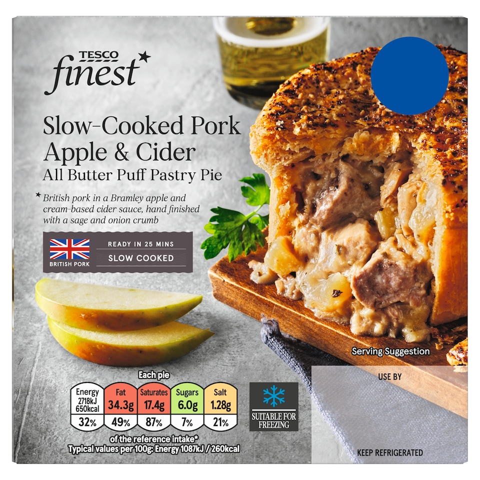 Tesco Finest Pork & Bramley Apple Pie 250g