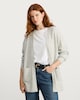 image 2 of F&F Patch Pocket Open Front Cardigan with Wool in Silver