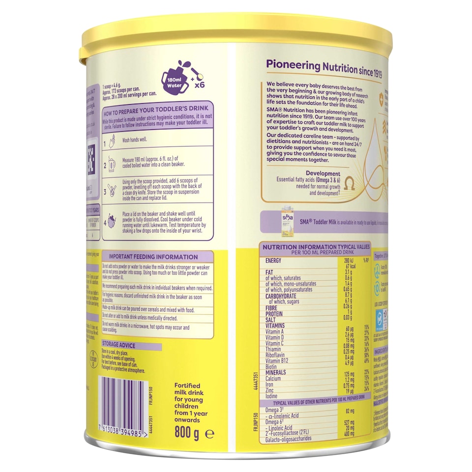 image 1 of SMA Toddler Milk Powder 1-3 Years 800g