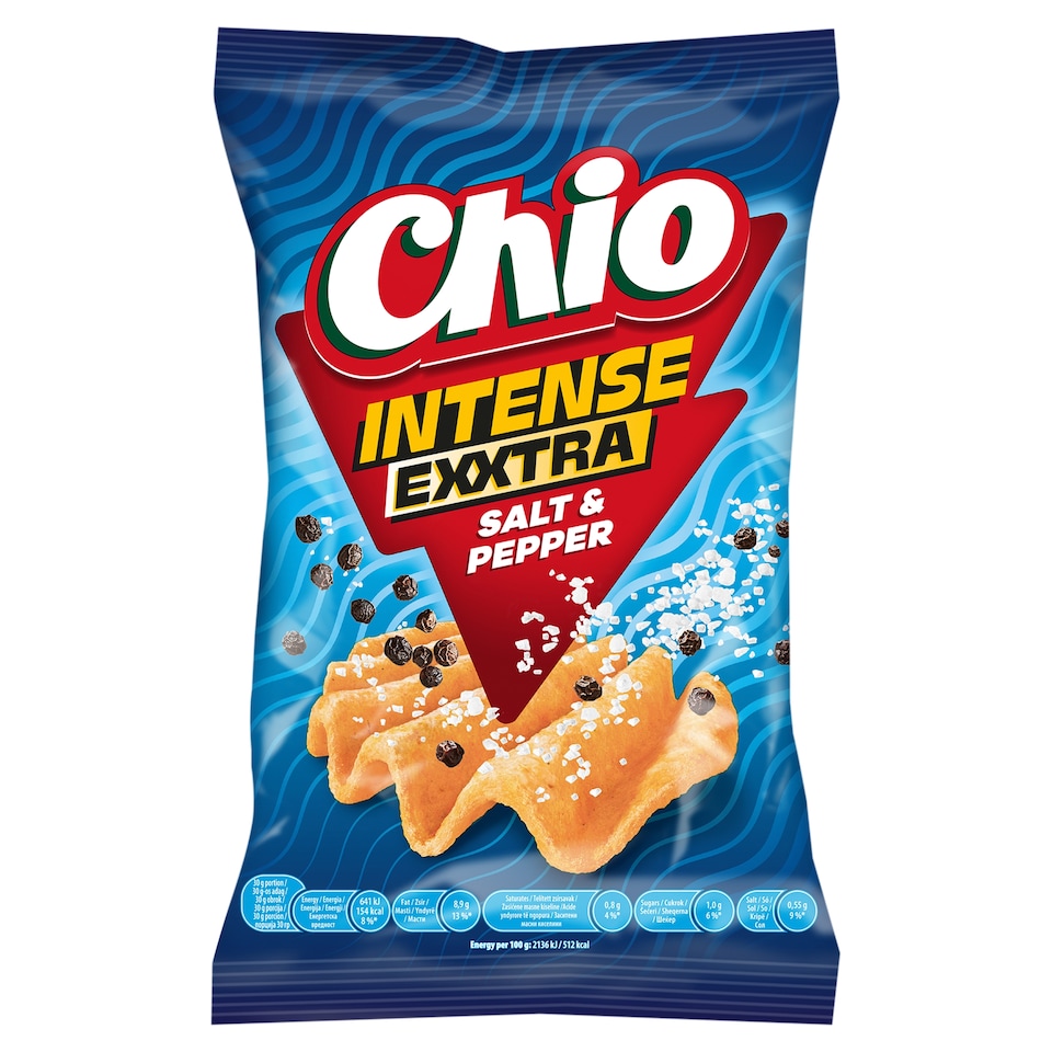 Chio Intense sós és borsos ízű burgonyachips 55 g