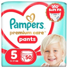 Pampers Premium Care Plienkové Nohavičky Veľkosť 5, 50 Plienok, 11kg-17kg