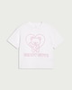 image 4 of F&F Girls Pure Cotton Bear Embroidered T-Shirt in White