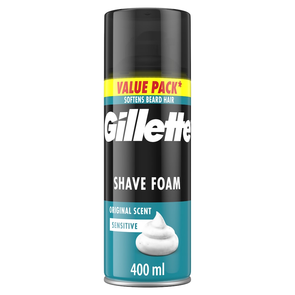 Gillette Classic Sensitive Borotvahab, Érzékeny Bőrre, 400 ml 1. kép