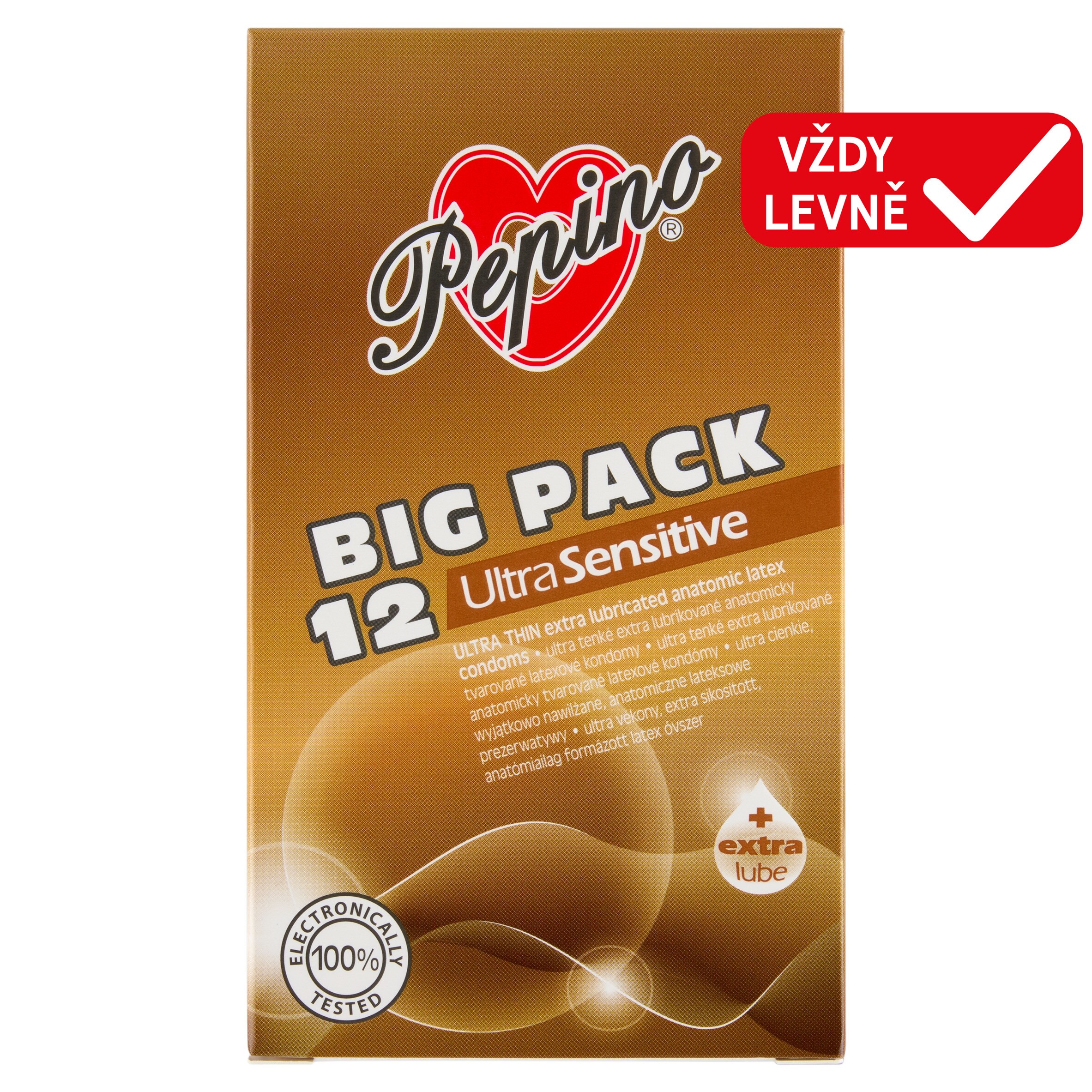 Pepino Ultra Sensitive Ultra Thin Extra Lubricated Anatomic Latex Condoms  12 pcs - Tesco Groceries