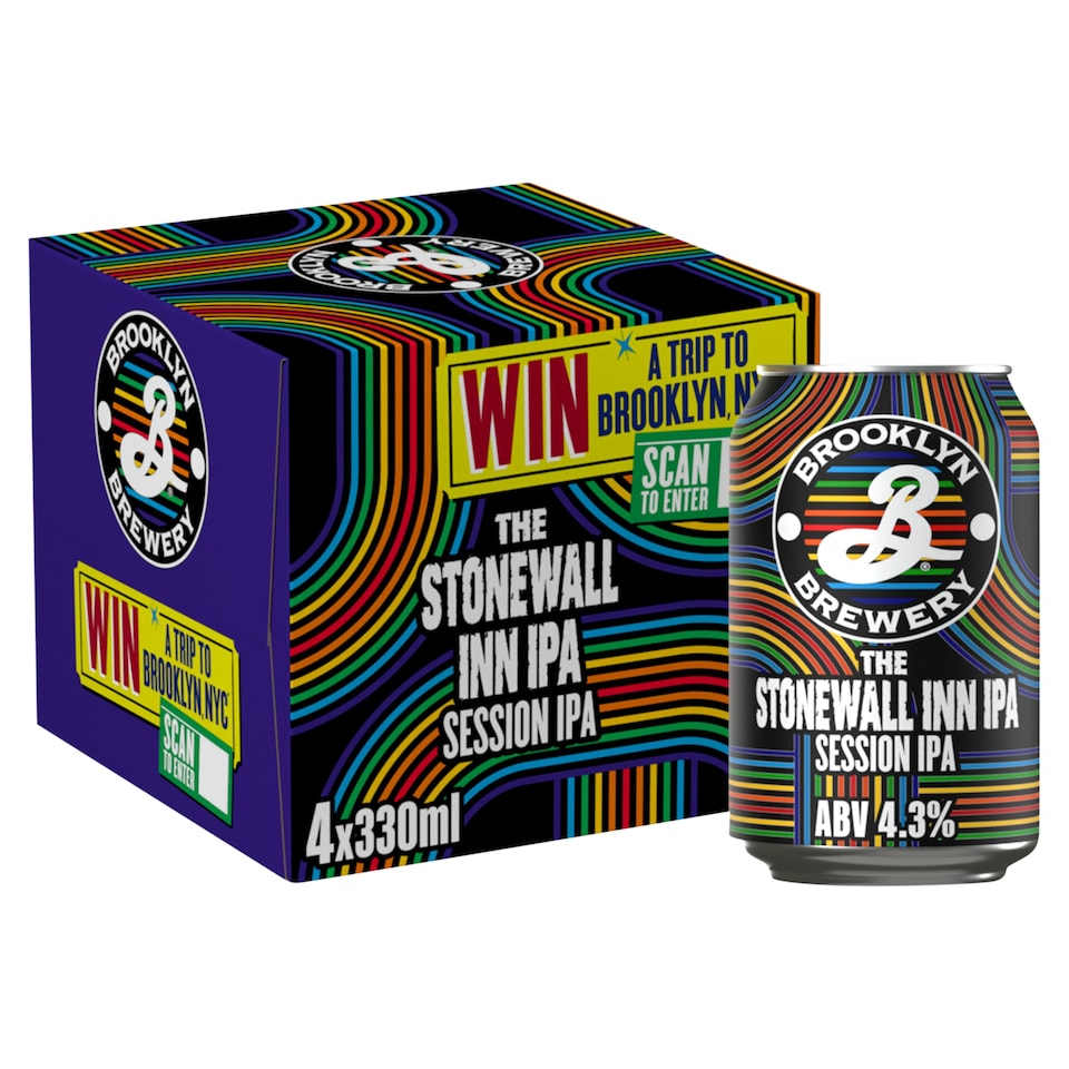 image 1 of Brooklyn Brewery Stonewall Inn Session IPA 4.3% Beer Cans 4x330ml