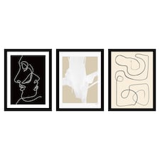 F&F Home Abstract Print Assorted in Frame 30x40cm