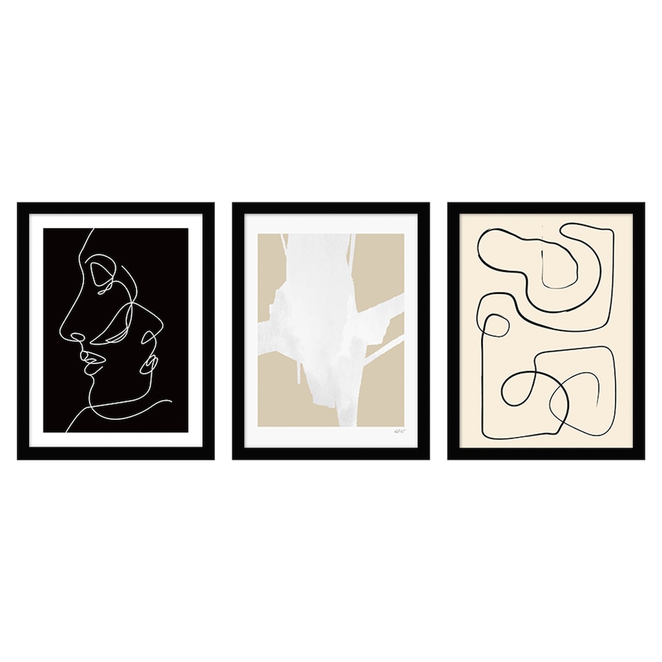 F&F Home Abstract Print Assorted in Frame 30x40cm