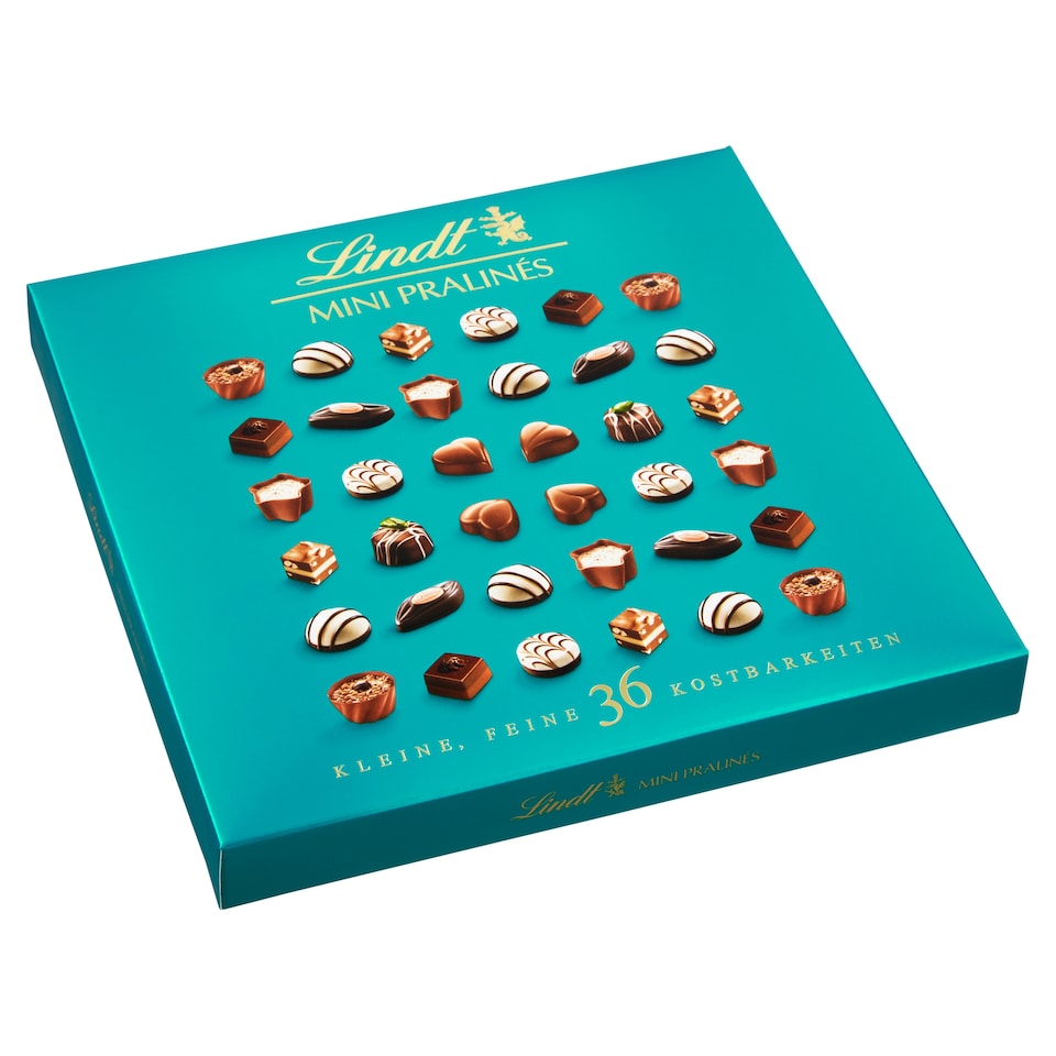Obrázek 1 pro produkt Lindt Mini Pralinés směs čokoládových bonbónů z mléčné, hořké a bílé čokolády 180g