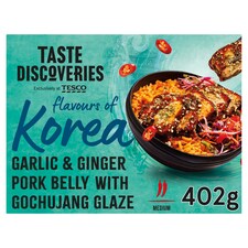 Tesco Taste Discoveries Flavours of Korea Garlic & Ginger Pork Belly with Gochujang Glaze 402g