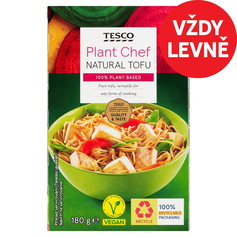 Tesco Plant Chef Natural Tofu 180g