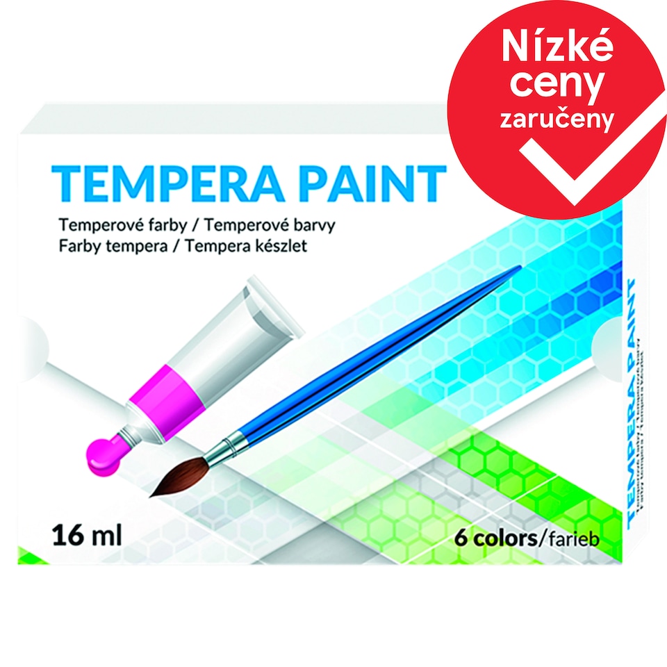 Temperové barvy 6 barev 16ml