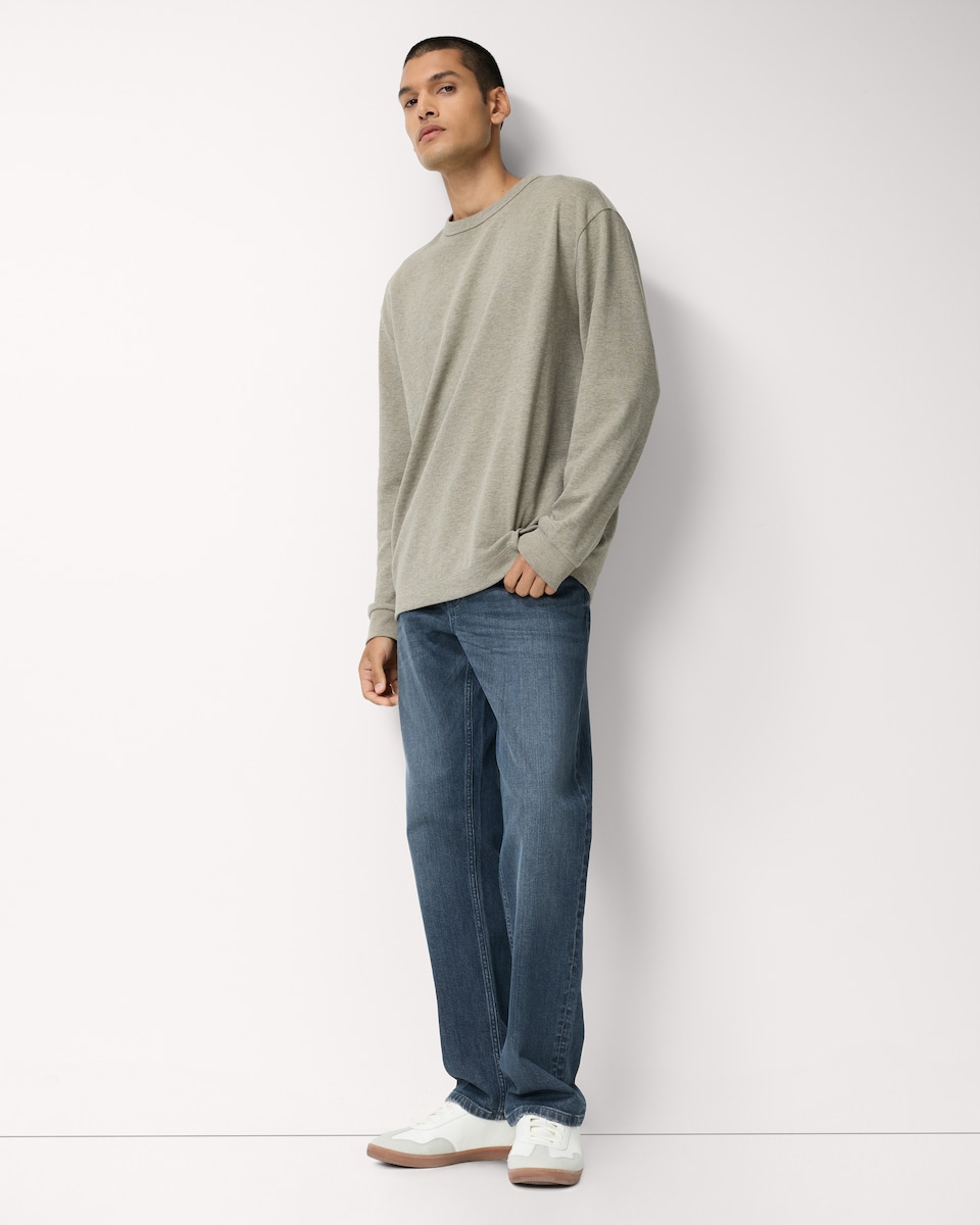image 1 of F&F Cotton Rich Relaxed Fit Top in Neutral
