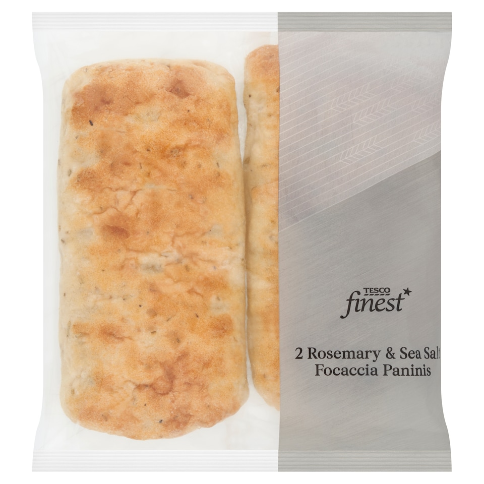 image 1 of Tesco Finest Rosemary and Sea Salt Focaccia Panini 2 Pack
